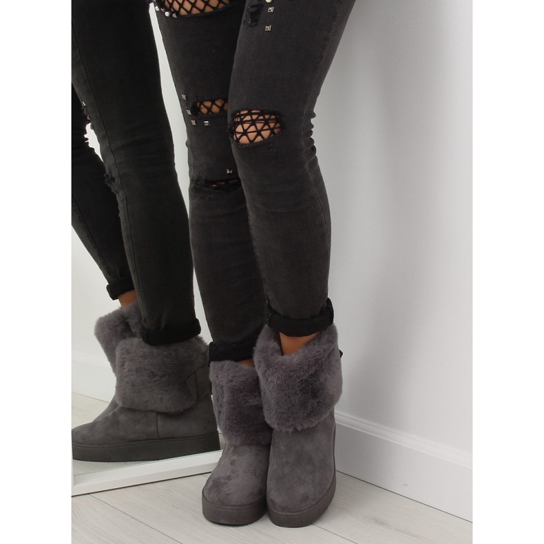 Sivo Ženske sive čizme za snijeg LV58 Sivo siva 1