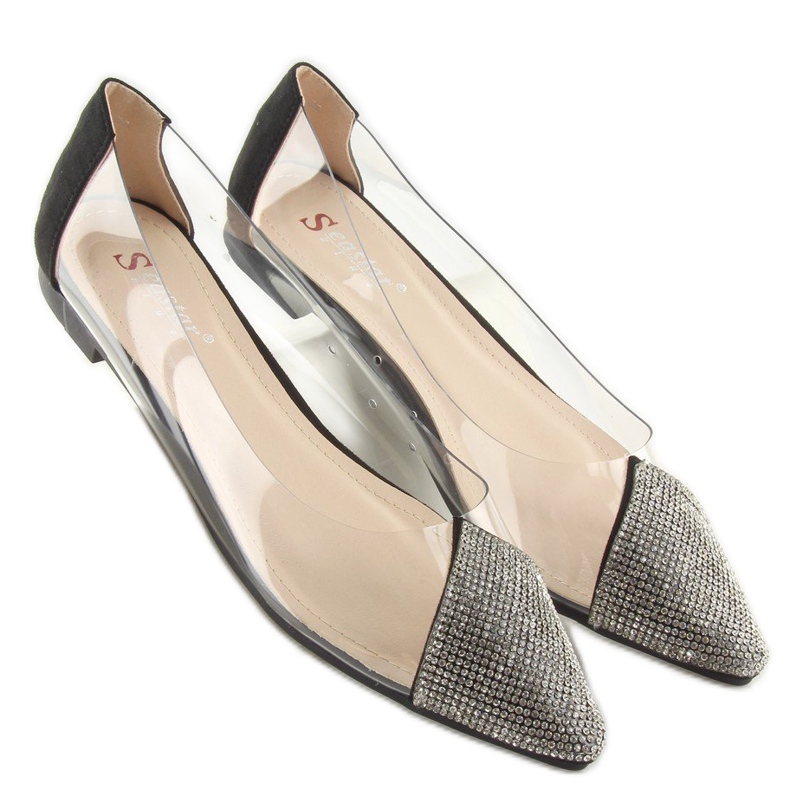 Crne prozirne balerinke LT111P Crne crno 1