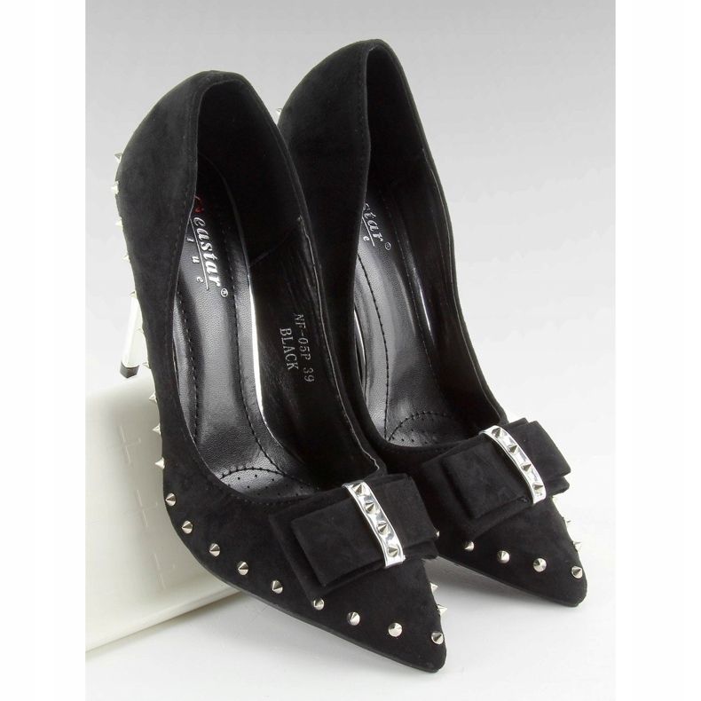 Crne nf-05p Crne igle s klinovima i mašnom crna 2