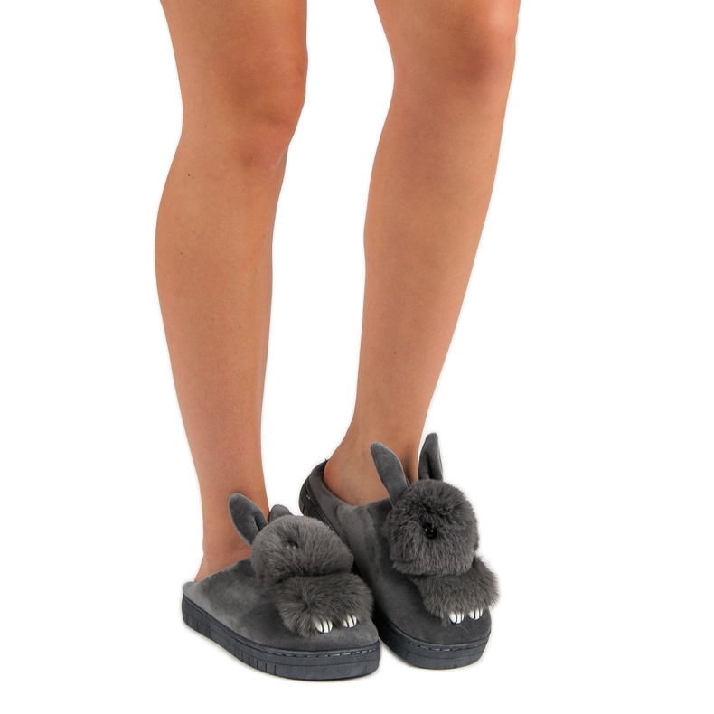 Tople papuče siva 1