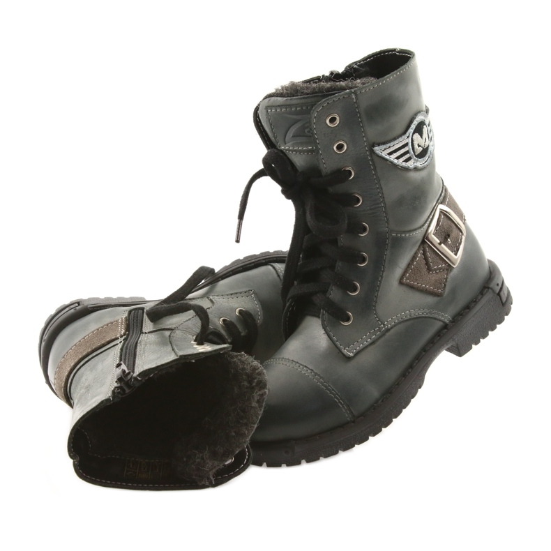 Sive čizme Zarro 933 sive za djecu višebojan siva 4