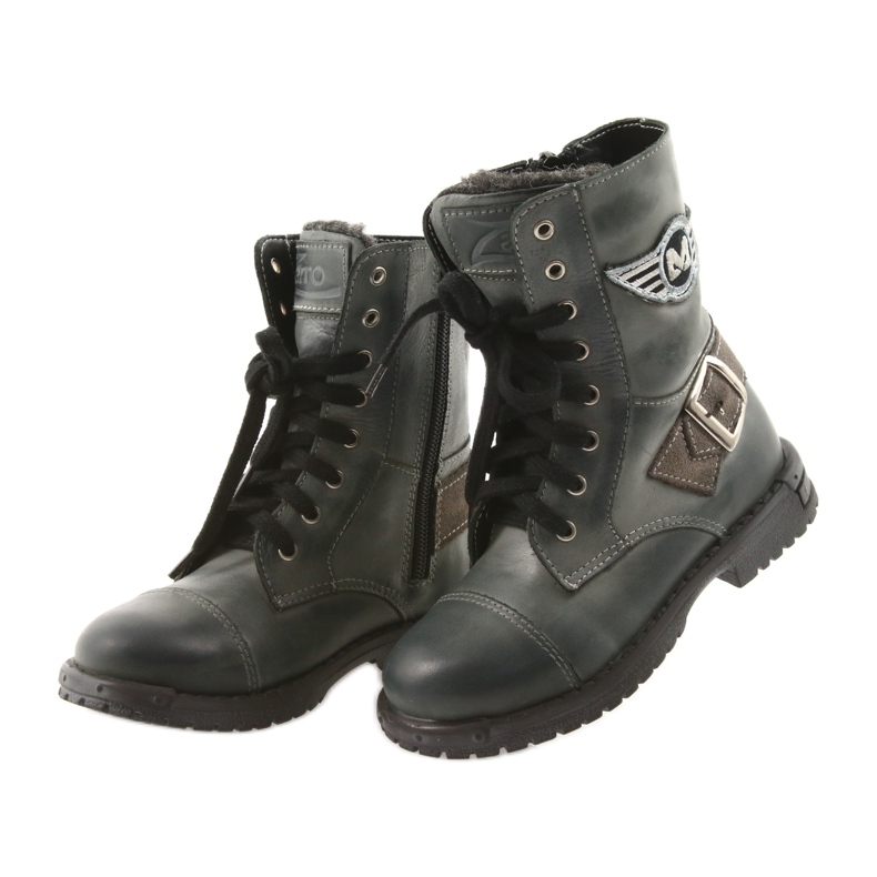 Sive čizme Zarro 933 sive za djecu raznobojna siva 3