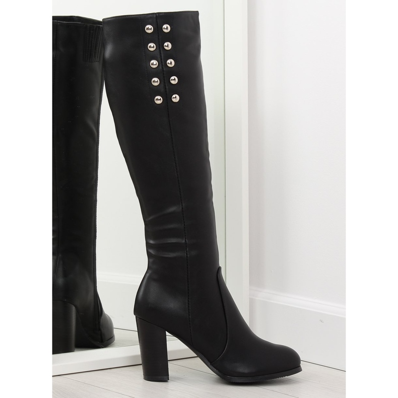 Crna visoka potpetica 7330-PA Crna crno 2