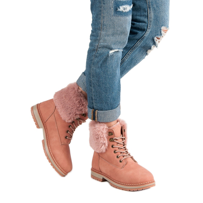 SDS Ružičasti hvatači s krznom ružičasta 2