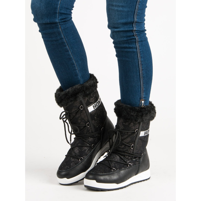 Visoke čizme za snijeg crna 1