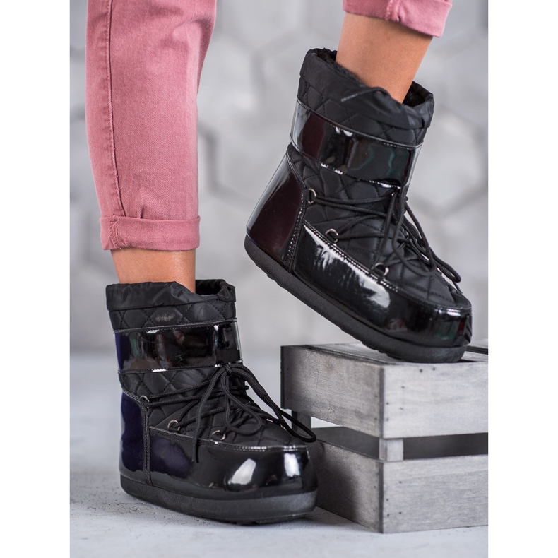 Modne čizme za snijeg crna 2