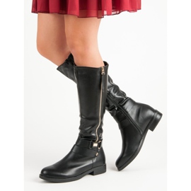 Super Me Crne čizme s patentnim zatvaračem crno 1