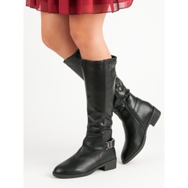 Super Me Klasične čizme do koljena crna 2