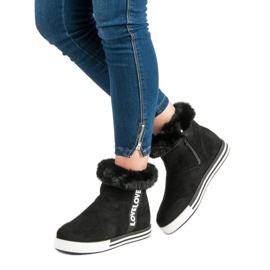 Ideal Shoes Izolirane visoke tenisice crna 2