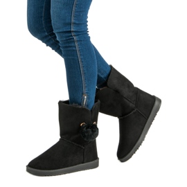 Mukluki s ovčjom kožom crna 1