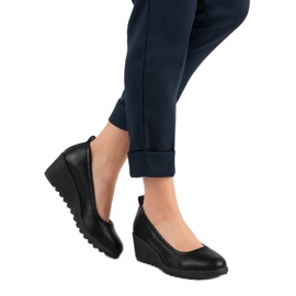 J. Star Crne pumpe na klin crno 1