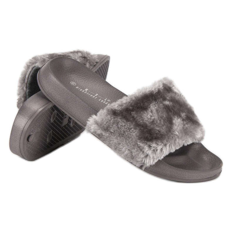 Sivi japanke s krznom siva 2