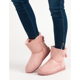 Queentina Ružičasti mukluki s mašnom ružičasta 1