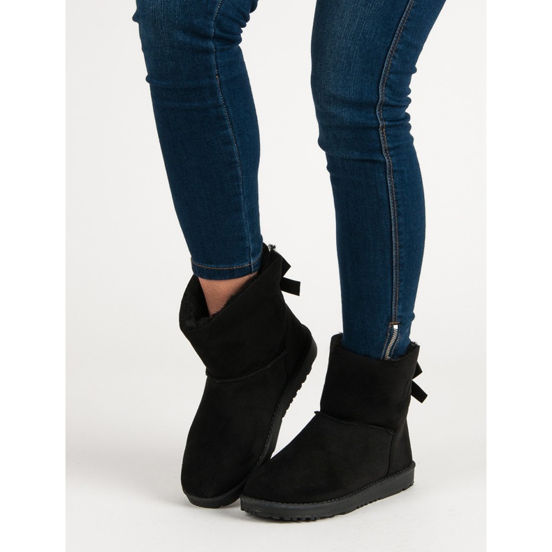 Queentina Crni mukluki s mašnom crna 1