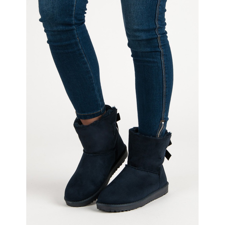 Queentina Tamnoplavi mukluki s mašnom plava 1