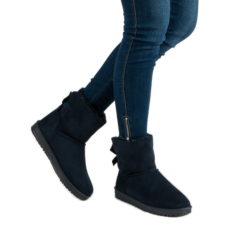 Queentina Tamnoplavi mukluki s mašnom plava 2