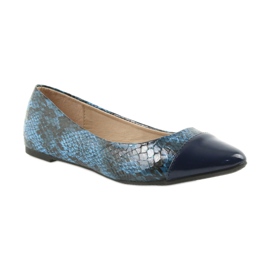 Via-Nova Balerinke ženske cipele Via Nova 07-041 tamnoplave crno plava mornarsko plava 1