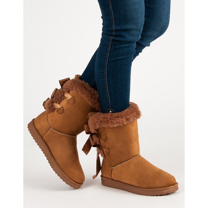 Visoki mukluki s mašnicama smeđa 2