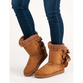 Visoki mukluki s mašnicama smeđa 1