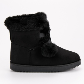 Modni crni mukluki crna 2