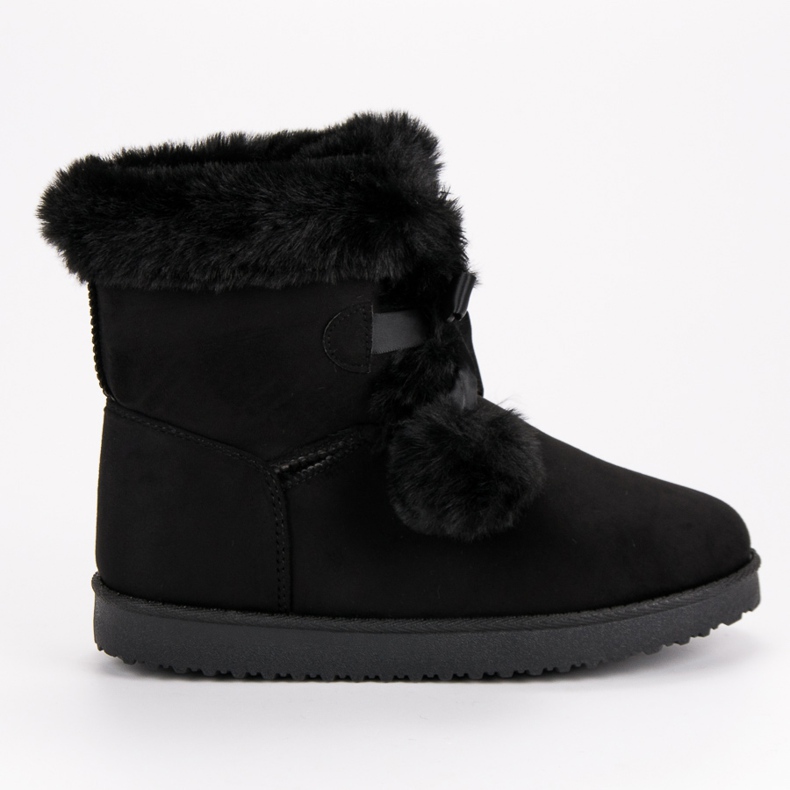 Modni crni mukluki crna 2