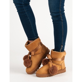 Camel Mukluki s pomponima smeđa 1