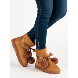 Camel Mukluki s pomponima smeđa 2