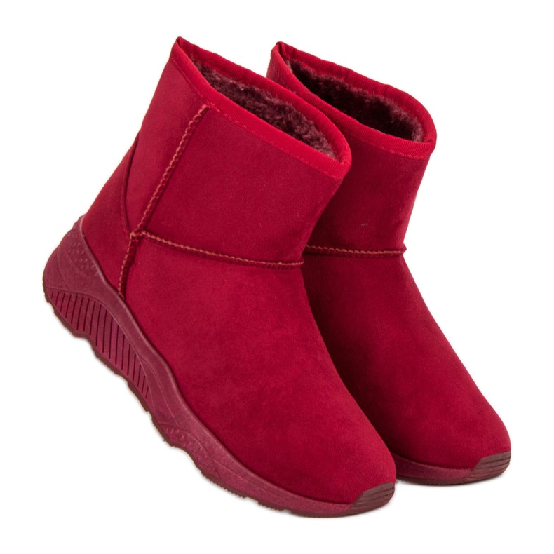 Snježne čizme na platformi crvena 1