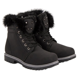 Queentina Crni hvatači s krznom crna 1