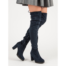 SDS Čizme od bedra od antilopa na platformi plava 2