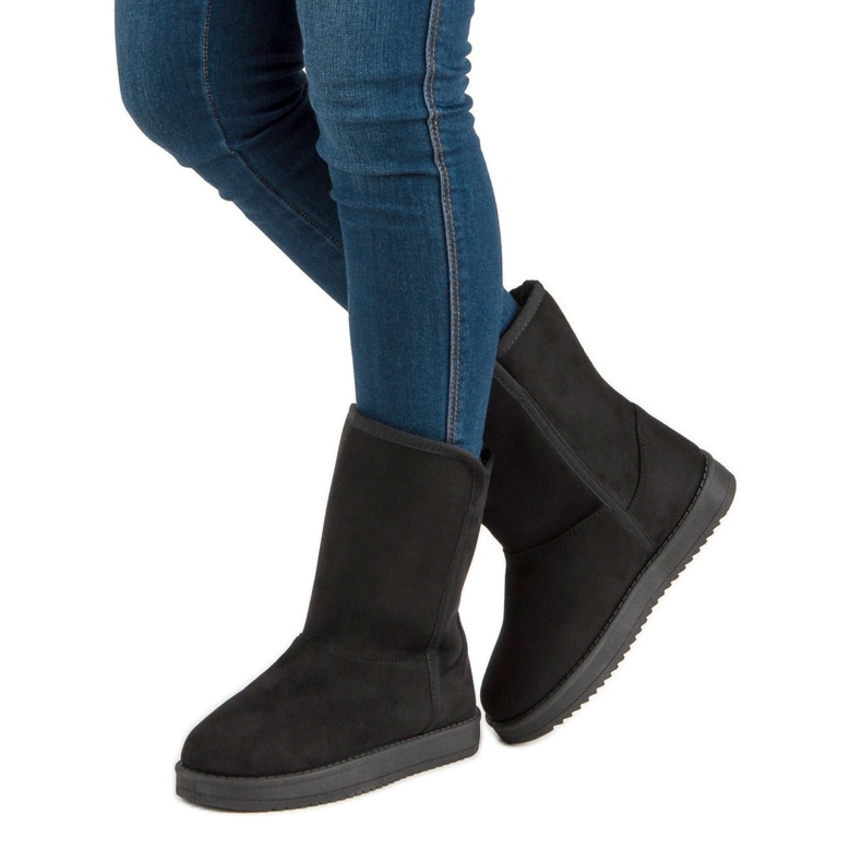 R'S Klasične crne čizme za snijeg crno 2