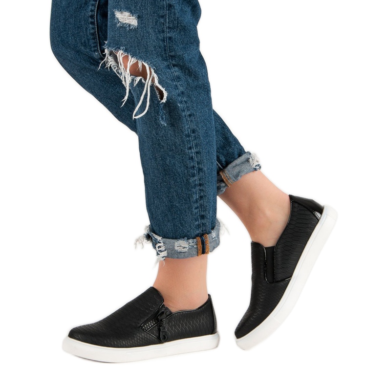 Crne tenisice na klizanje crna 1