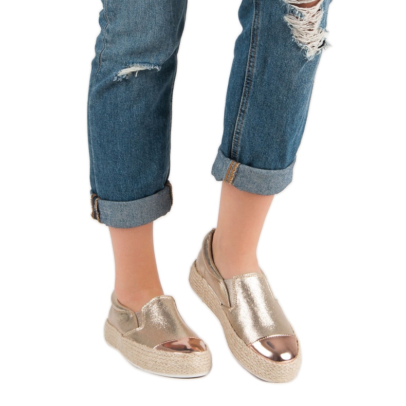 Modne zlatne tenisice zlatni 1