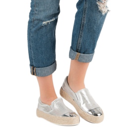 Modne srebrne tenisice siva 1