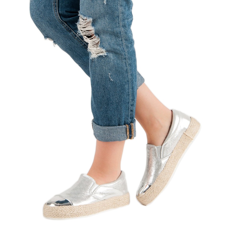 Modne srebrne tenisice siva 2