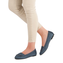 Small Swan Klasične tamnoplave mokasine plava 1