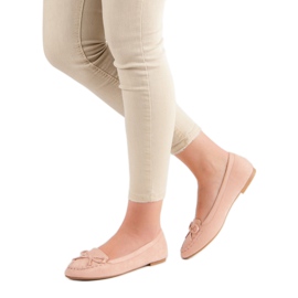 Small Swan Ružičaste mokasine s mašnom ružičasta 1