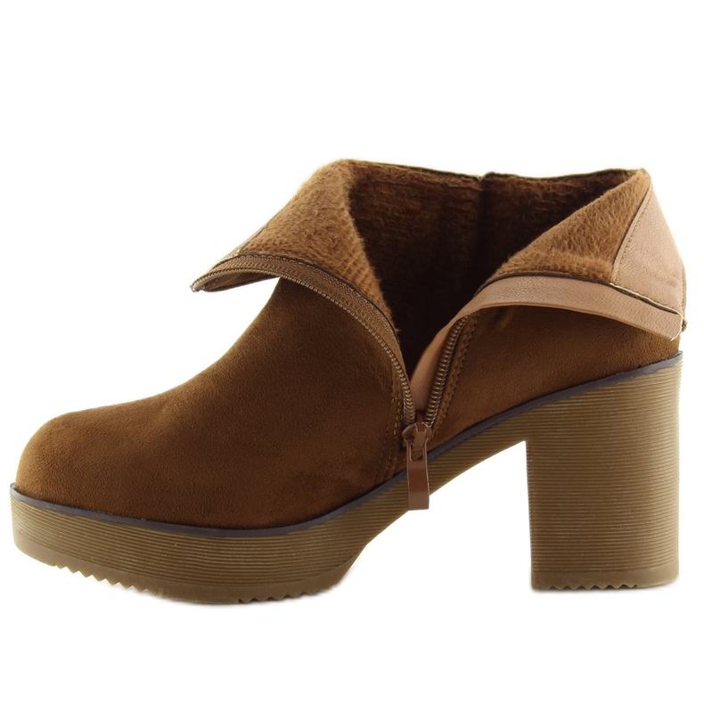 Čizme na stabilnoj peti deva YL96009 Camel smeđa 1