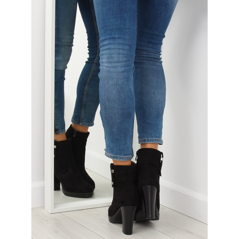 Crne čizme na visoku petu BK3233 Black crno 1