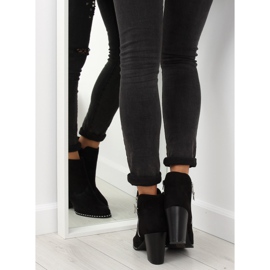 Čizme na stabilnoj peti crne 8576-2 Crne crna 2