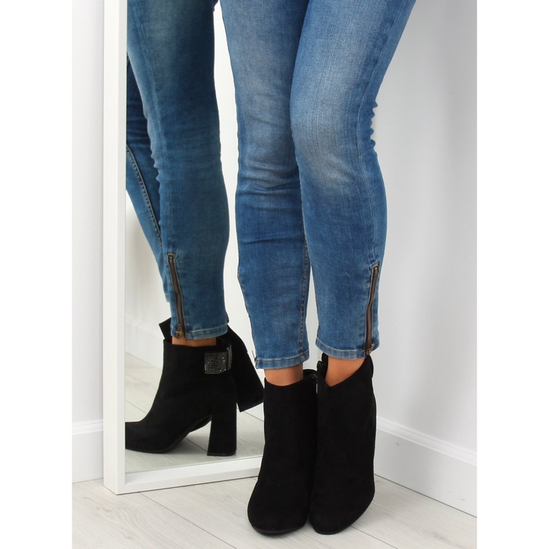 Crne čizme na visoku petu Z199 Crna 1