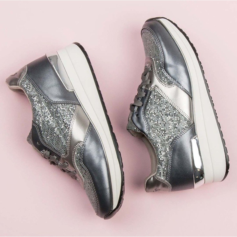 Kylie Sportske cipele sa sjajem siva 1