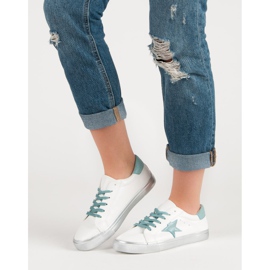 Elegantne niske tenisice bijela plava 2