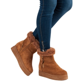 Camel snježne čizme na platformi smeđa 1