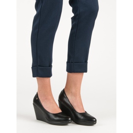 J. Star Crne pumpe na klin crna 1