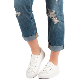 Sport Bijele tenisice s kristalima bijela 2