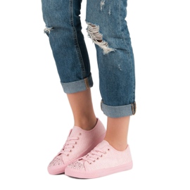 Sport Ružičaste tenisice s kristalima ružičasta 2