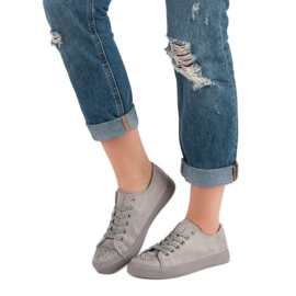 Sport Sive tenisice s kristalima siva 1