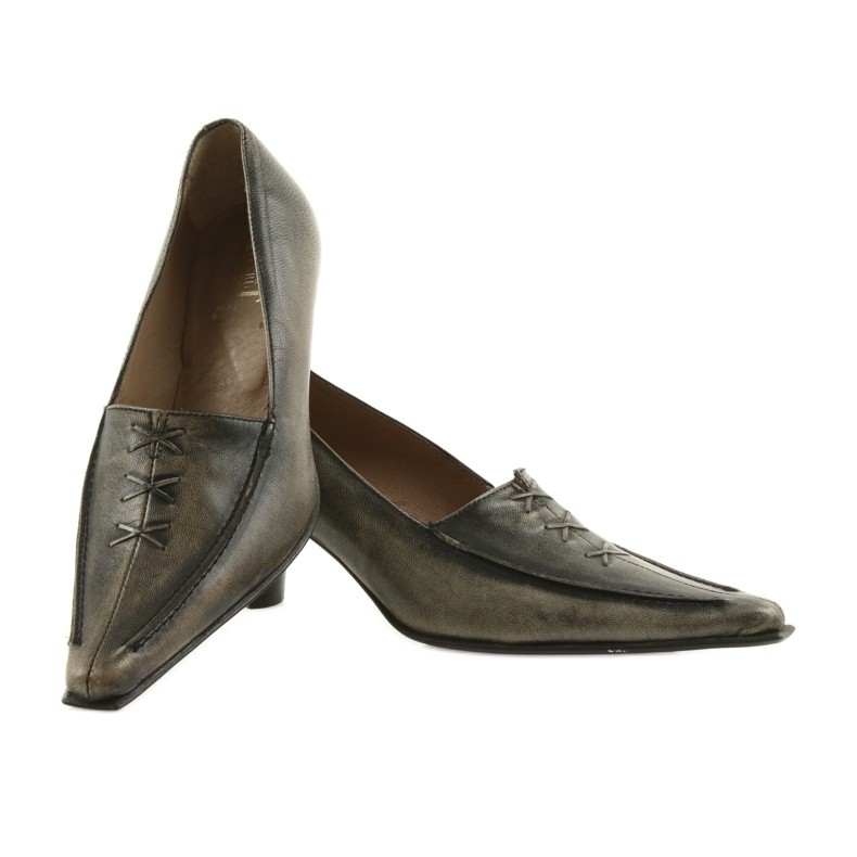 Kožne pumpe Eksbut 559 siva 2