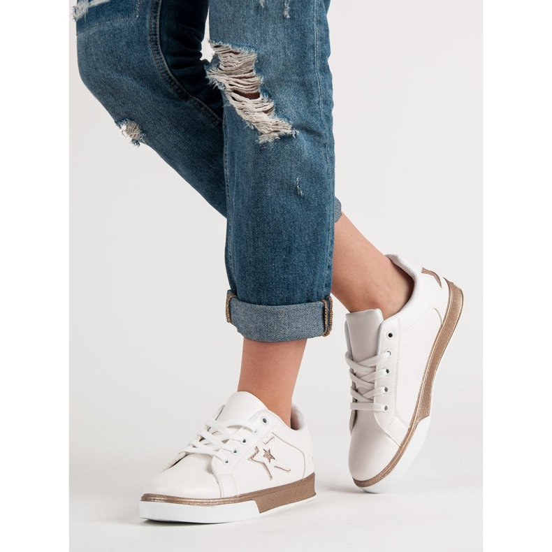 Ženske sportske cipele bijela žuta boja 1